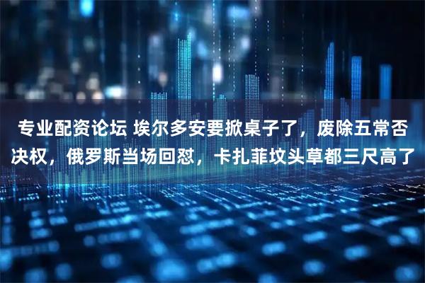 专业配资论坛 埃尔多安要掀桌子了，废除五常否决权，俄罗斯当场回怼，卡扎菲坟头草都三尺高了